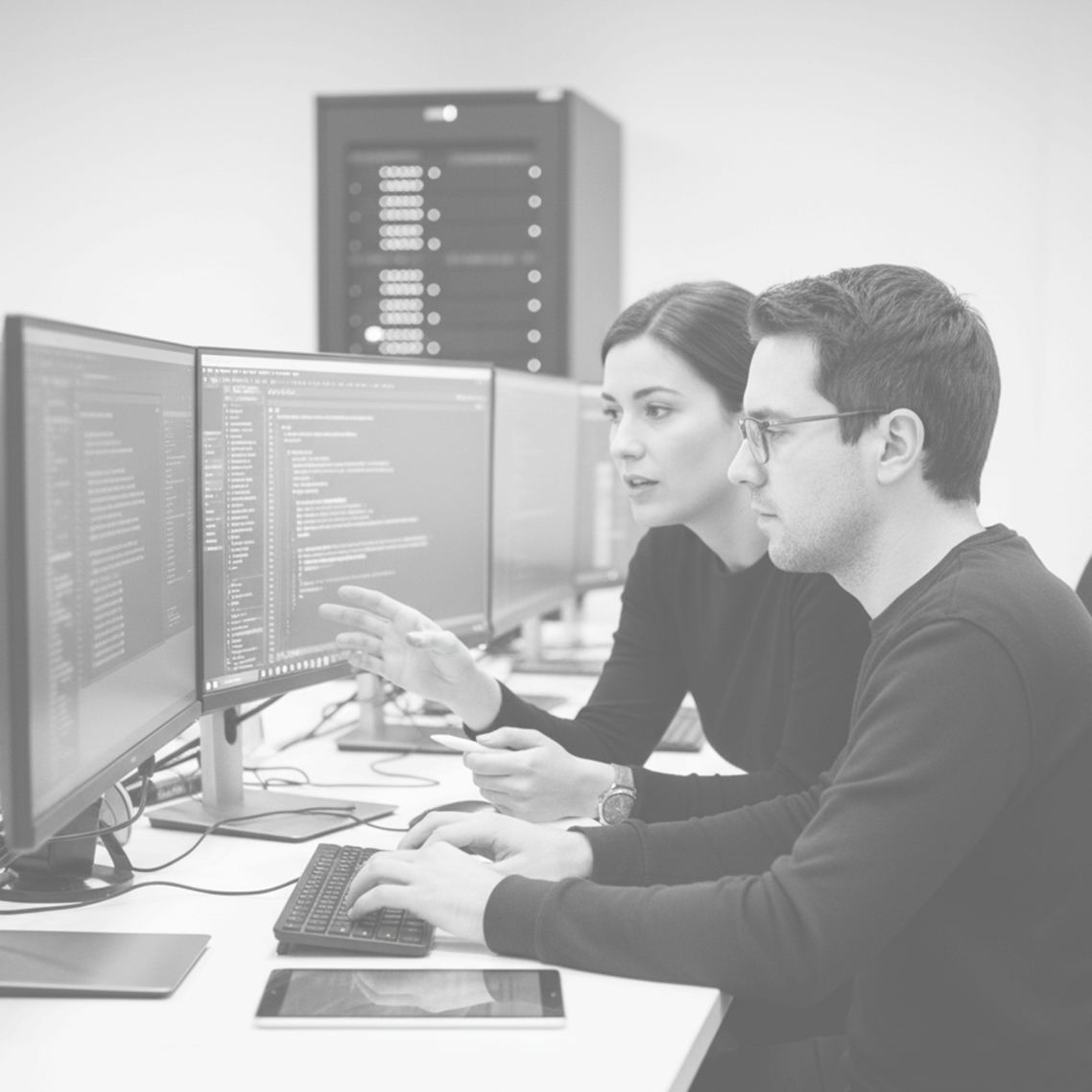 Código de programación en una pantalla con fondo iluminado.